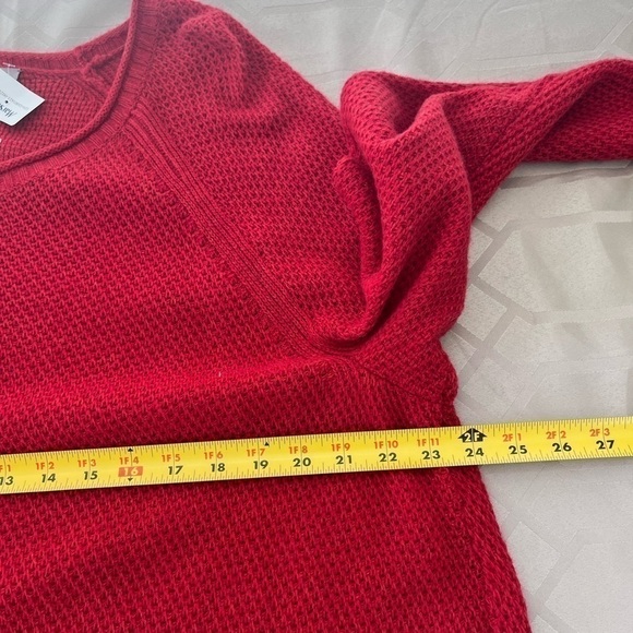 New J. Jill Red Knit Long Sleeve Midi Dress Size 3X - Picture 5 of 6